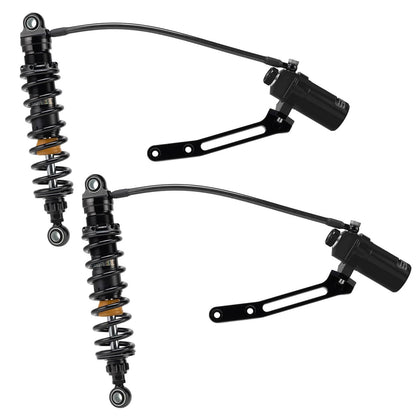 Solidspare Upgraded Remote Reservoir Rear Suspension Shocks Set For Harley Road Glide King
