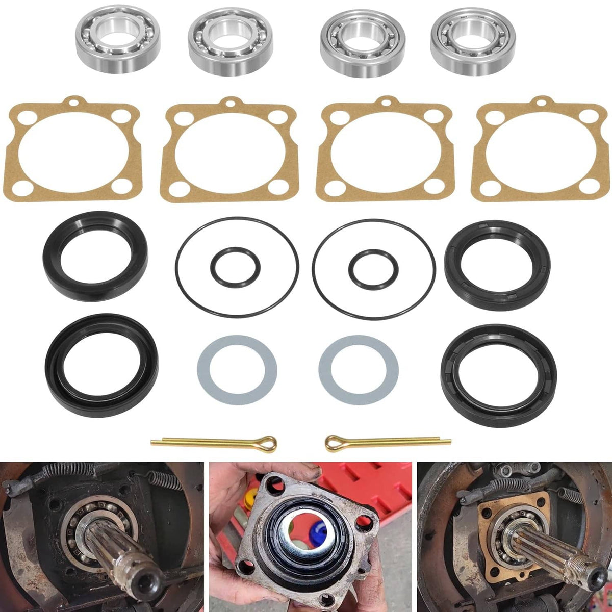 Solid Spare Rear IRS Wheel Bearing Kit w/Seals for Volkswagen VW Type 1 Bug/GHIA 1968-1979