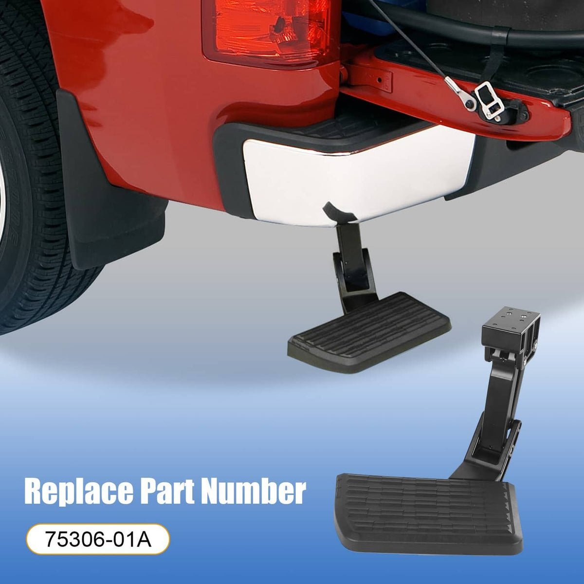 Solidspare Rear Tailgate Bed Side Step Retractable Bumper Step For Dodge Ram 1500 2500 3500