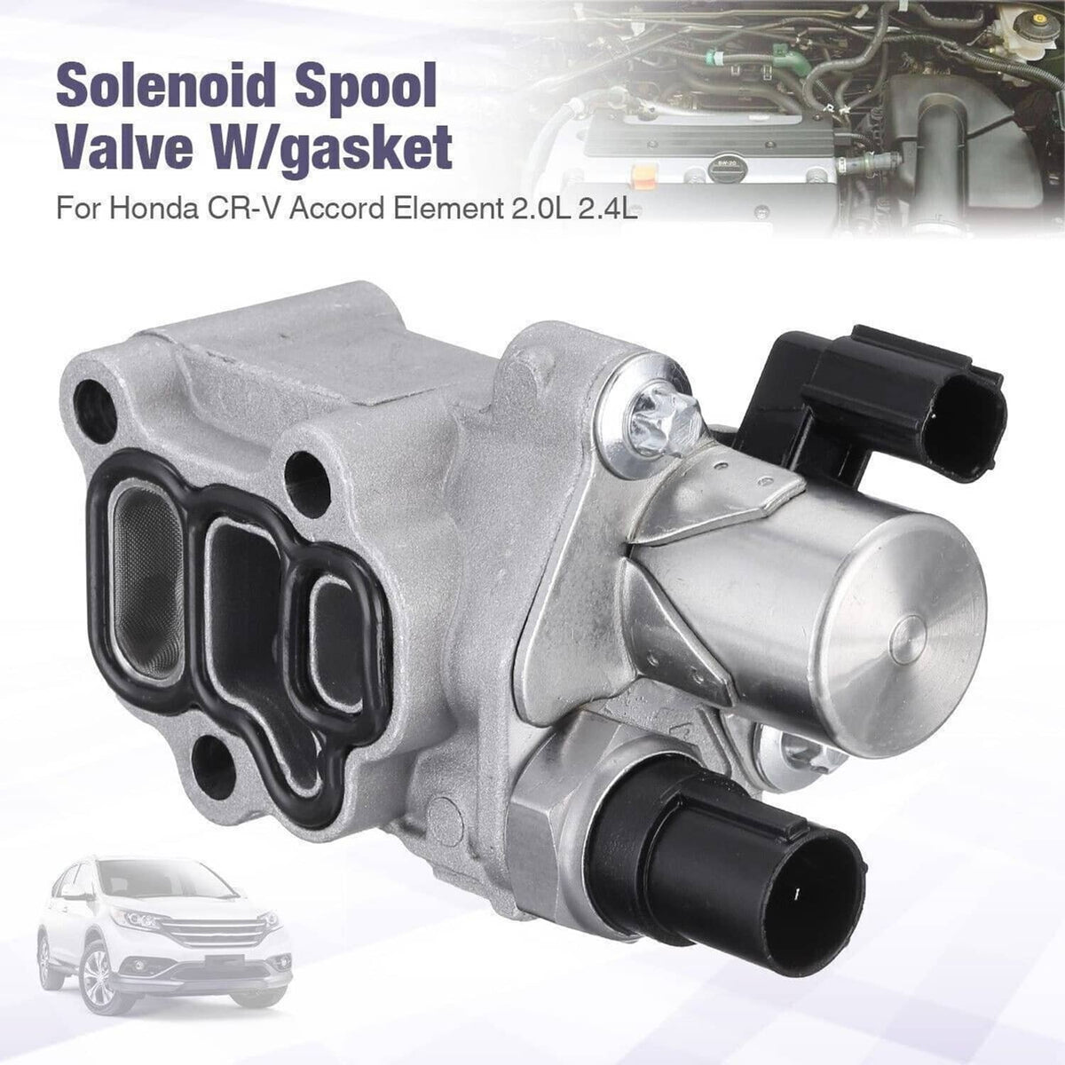 Solidspare Solenoid Spool Valve w/ Gasket For Honda Civic CR-V Accord Acura 15810-RAA-A03