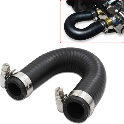 Solidspare LS Heater Core Bypass Delete Hose Coolant Crossover w/ Clamps For Chevy Pontiac