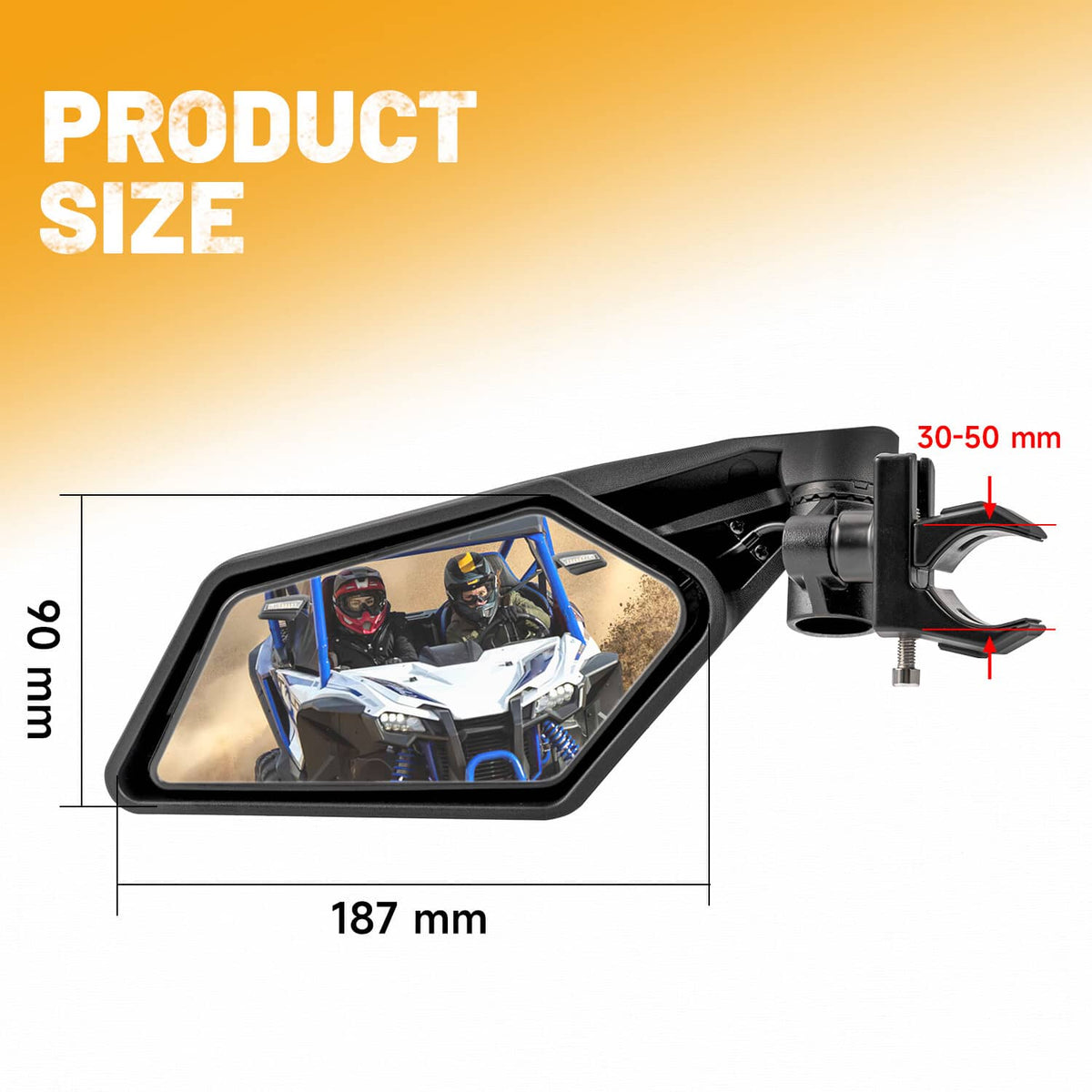Solidspare For Can Am Maverick X3 / X3 Max DS RS RR Turbo 2017-2024 UTV LED Side Mirrors