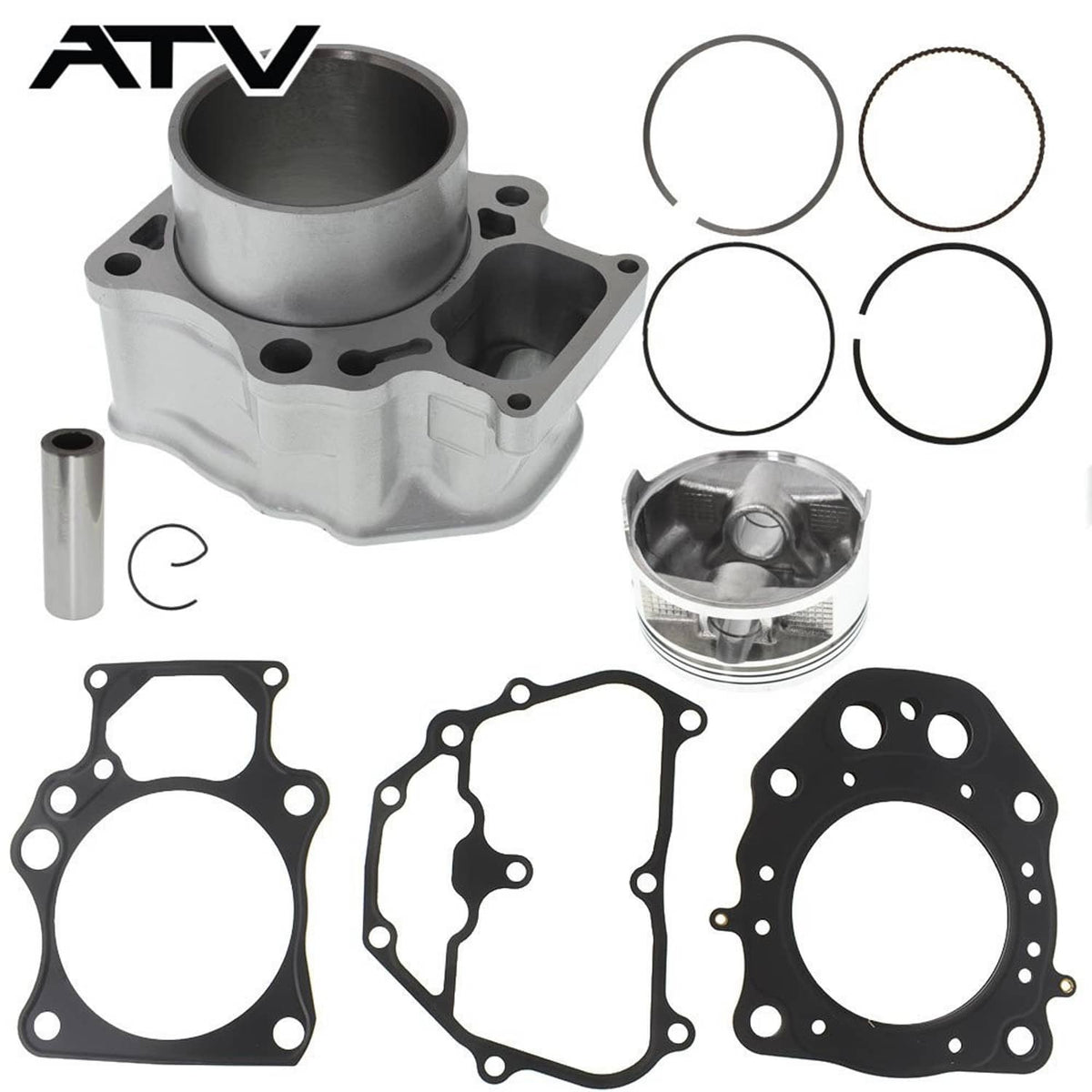 Solidspare Cylinder Piston Gasket Top End Rebuild Kit for Honda Rancher TRX420 2007-2018