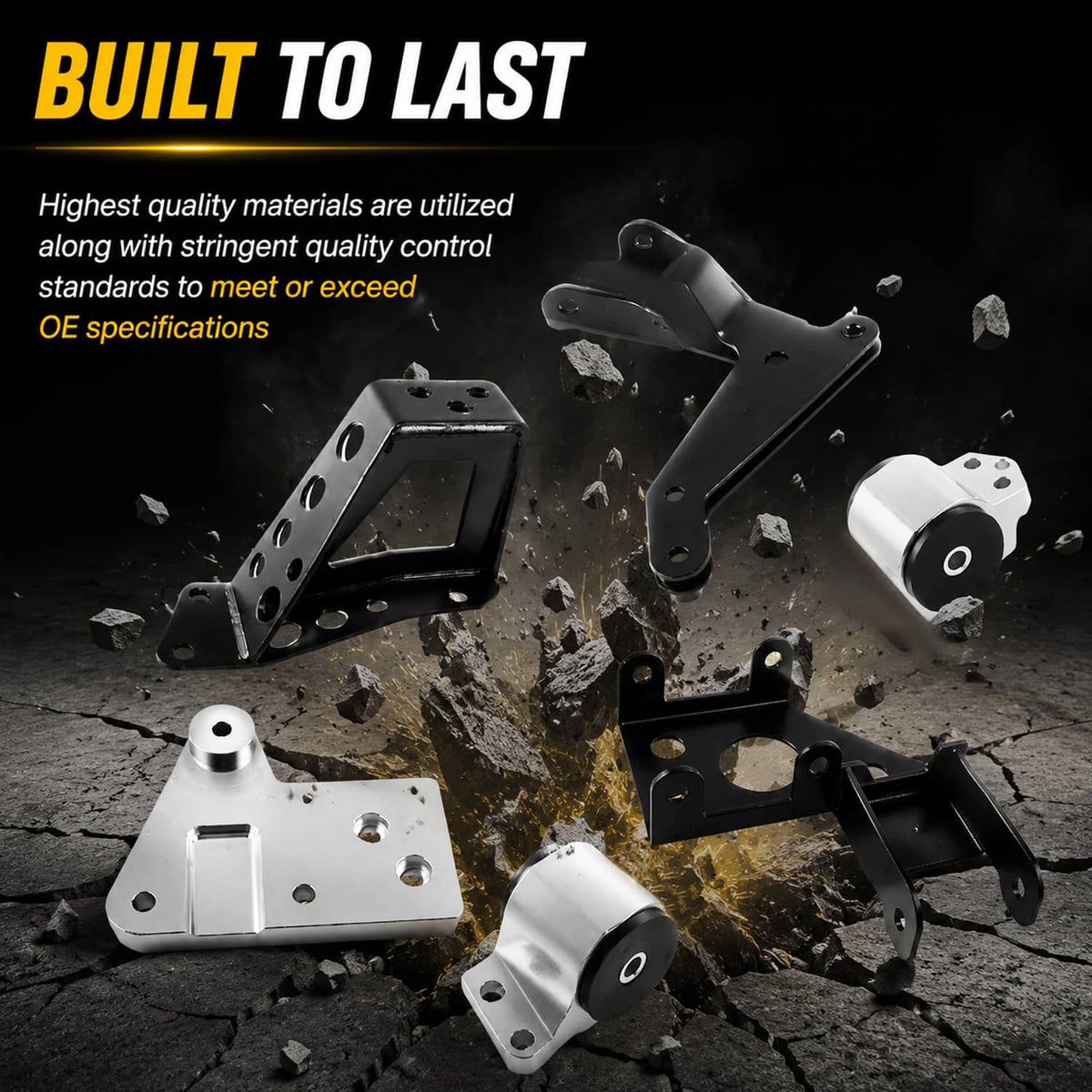 Solidspare Engine Mount Bracket for Honda Civic 92-95 EG K-Swap K20 K24 K-Series DC2 EG6 DC