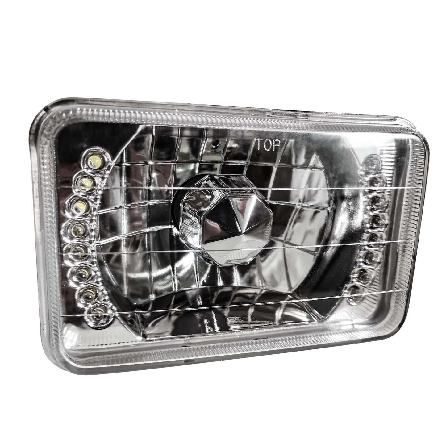 2PCS 4x6'' inch LED Headlights Chrome Bright For 1982-1992 Chevrolet Camaro
