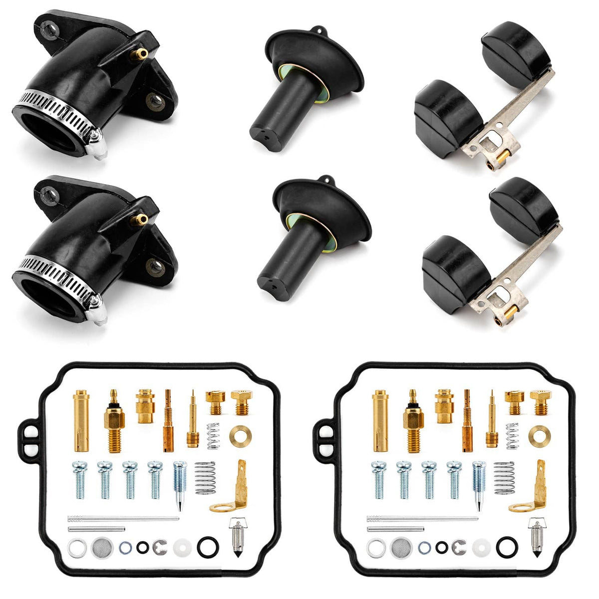 Solidspare 2X Carburetor Rebuild Repair Kit w/Gasket For Yamaha V Star 650 XVS650 1998-2016