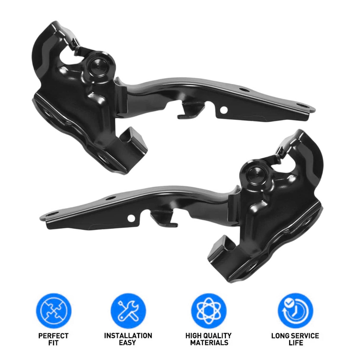 Solid Spare For 2010-2024 Toyota 4Runner LH & RH Hood Hinge Set TO1236181 TO1236182