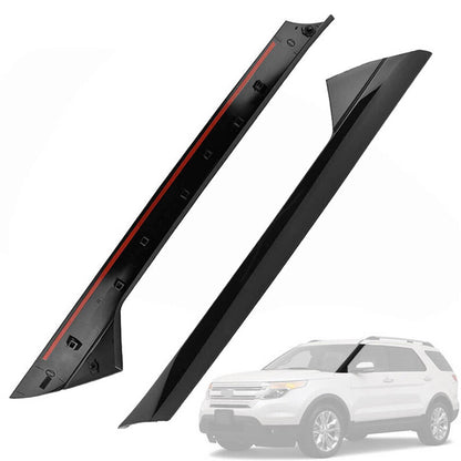 Solidspare Windshield Outer Trim Pillar Molding RH+LH Side Fit For 2011-2019 Ford Explorer