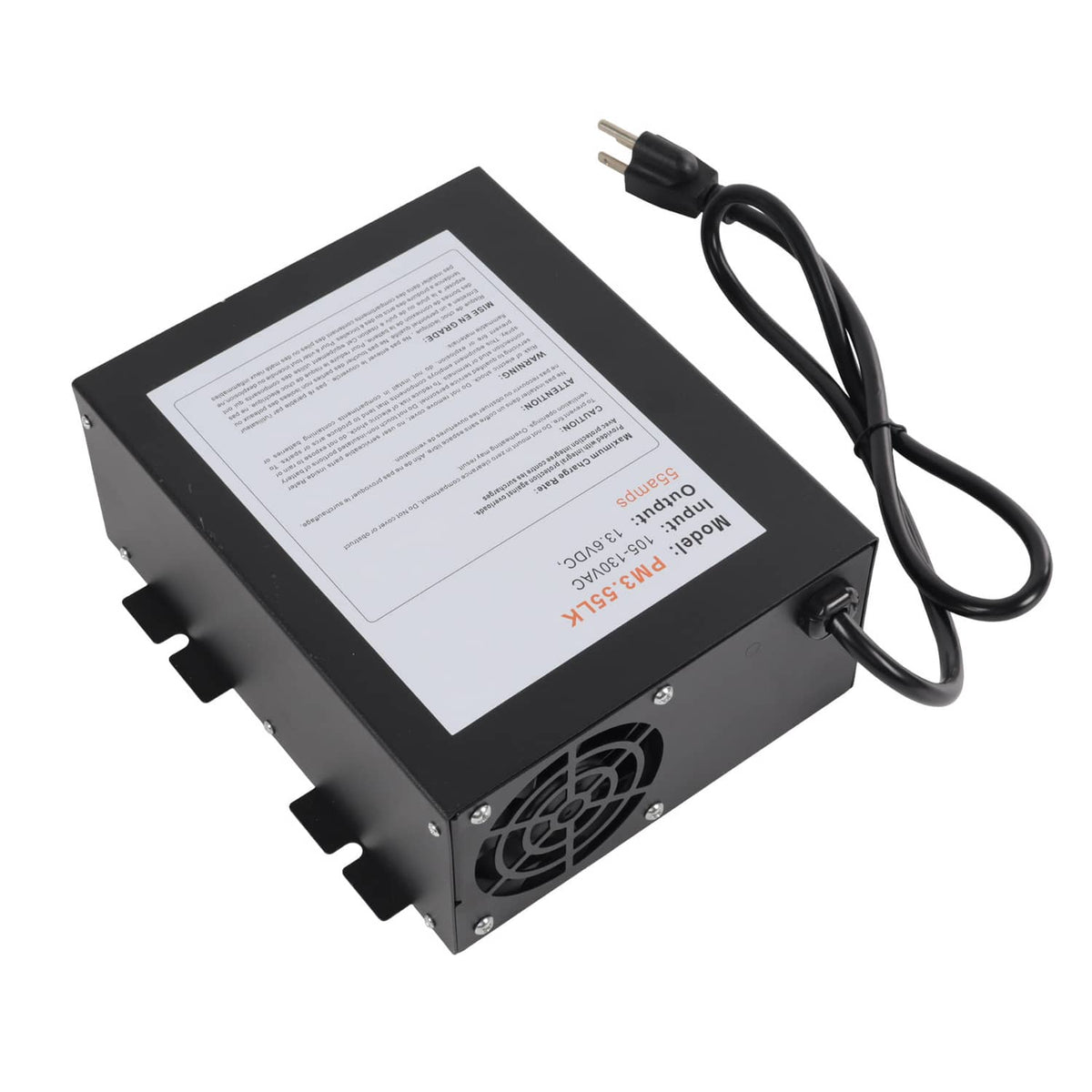 Solidspare PM3-55LK RV Power Converter 110V to 12V DC Charger with 55 Amp for Reliable RV