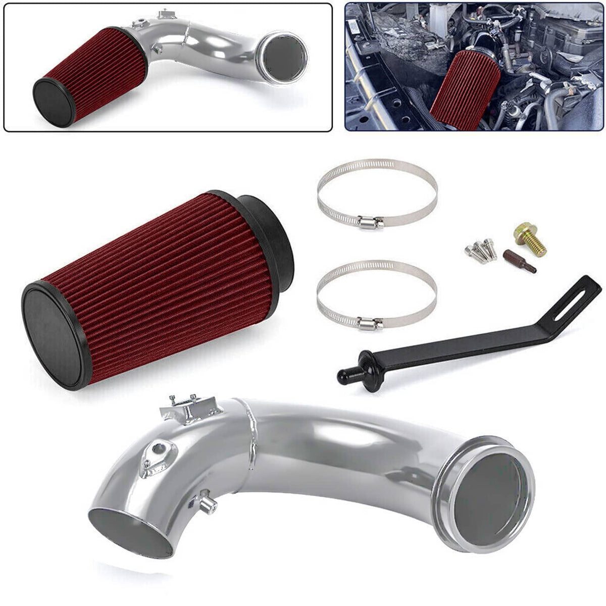Solidspare Oiled Filter Cold Air Intake Kit For 2007-2012 Dodge Ram 6.7L Cummins Diesel