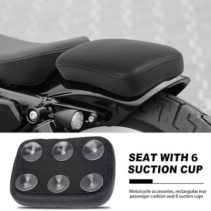 Solidspare For Harley Honda Motorcycle 6 Suction Cup Rear Fender Passenger Pillion Pad Seat
