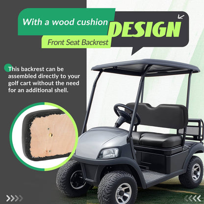 Solidspare Front Golf Cart Seat Back Backrest Cushion Assembly For EZGO RXV 2008-up Models
