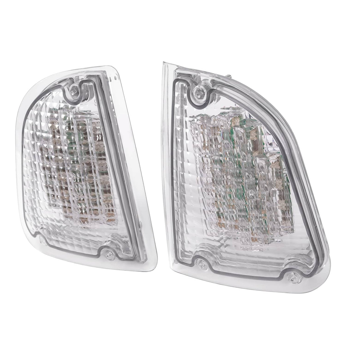 Solid Spare Pair Clear LED Turn Signal Lights Fit For 86-08 KW Kenworth K300 T300 T330 T600