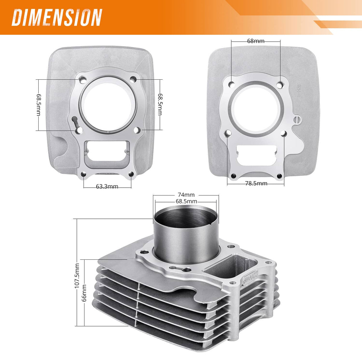 Solidspare For Honda Recon 250 1997-2024 2022 Engine Cylinder Piston Gasket Top End Kit