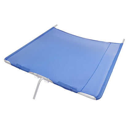 Solidspare Silvery+Blue Boat Sun Shade For Boats 25 FT And Under Aluminium Powder Coated