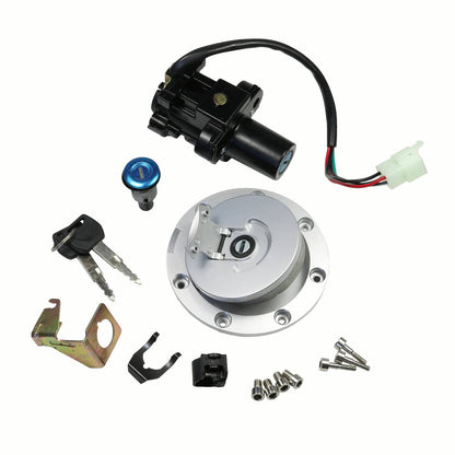 Solidspare Ignition Switch Lock Fuel Gas Cap Cover Set For Honda 2011-2013 CBR250R W/ Keys