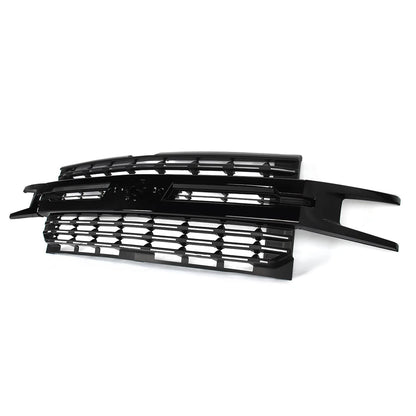For Chevrolet Silverado 1500 2019 2020 2021 Front Bumper Grill Gloss+Matte Black