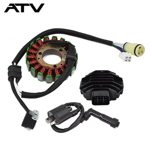 Solidspare Stator/ Regulator Rectifier/ Ignition Coil for Yamaha Raptor 660 YFM660 2001-05