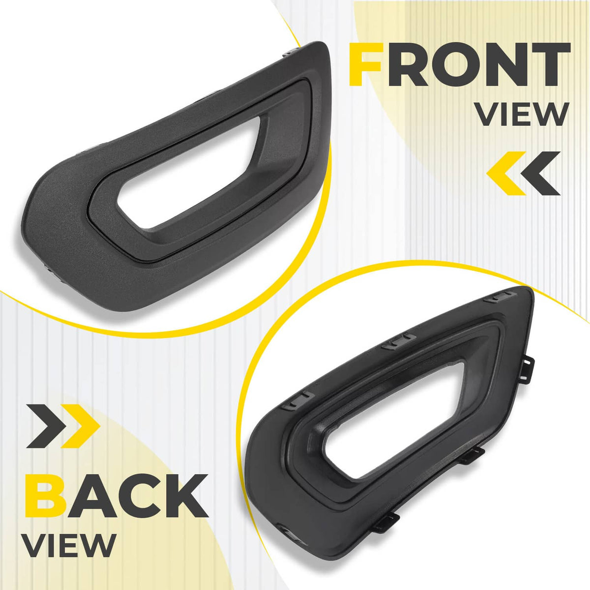 Solid Spare FOR FORD TRANSIT 2020-25 VAN LEFT&RIGHT SIDE FOG LIGHT LAMP COVERS BEZELS BLACK