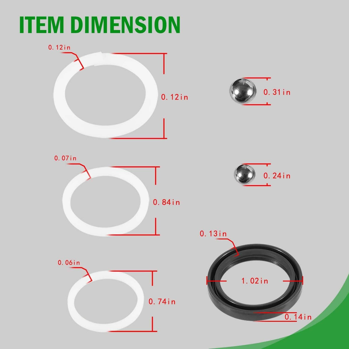 Solid Spare 328.12002 Floor Jack Seal Kit for Sears Craftsman 328.12002 Series 1.5 Ton