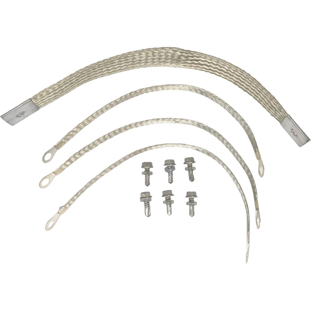 Solid Spare 40140 Engine Ground Strap Kit for Most Car Starter Chassis Body 14" 1/0 AWG 11"