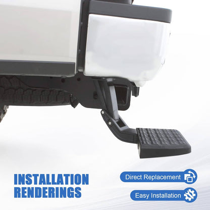 Solidspare Rear Tailgate Bed Side Step Retractable Bumper Step For Dodge Ram 1500 2500 3500