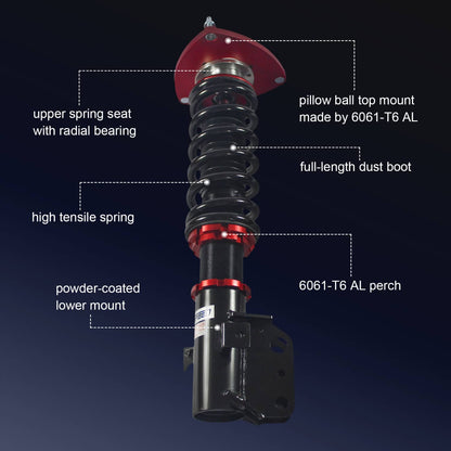Solidspare Coilover Struts Shock Suspension Kit For 2008-2013 Subaru Impreza Adj. Height