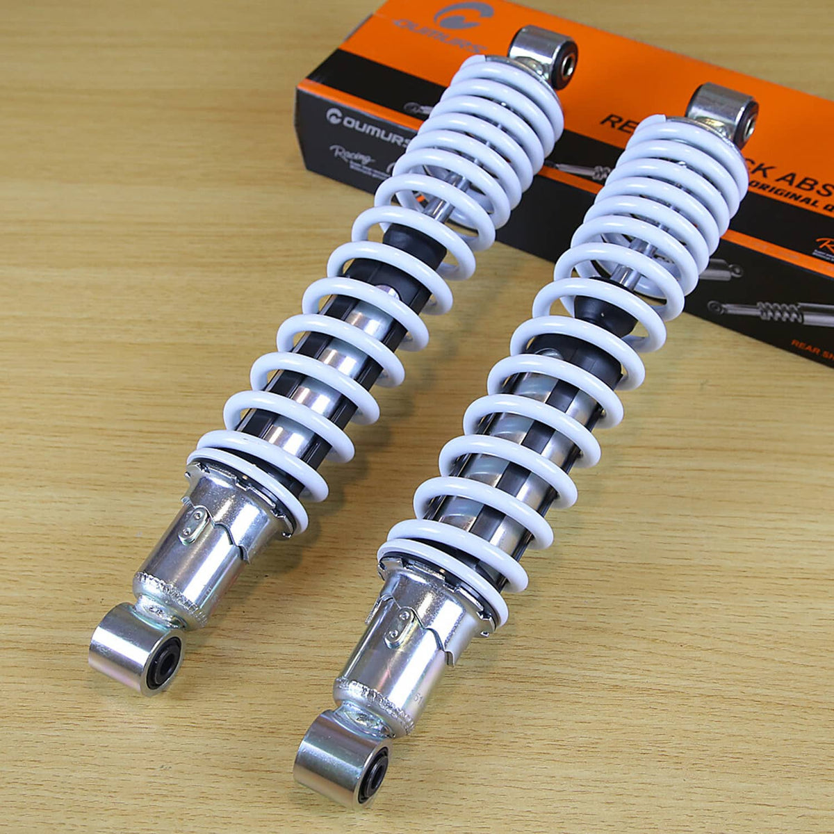 Solidspare 2x Front Shocks Absorber 1987-2006 Fit For Yamaha Banshee YFZ350 Springs WHITE