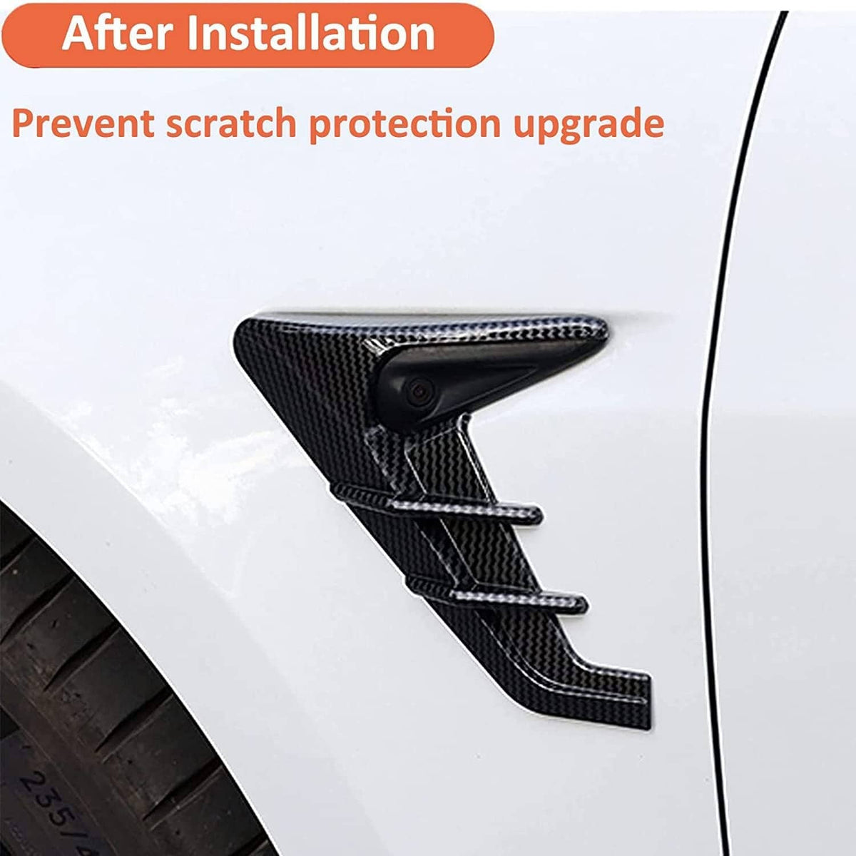 Solidspare For 2021-2023 Tesla Model 3/Y Matte Carbon Fiber Side Fender Camera Flank Cover