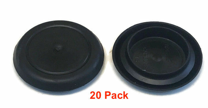 20 Black Rubber 1-1/4" Inch FLUSH MOUNT HOLE PLUG - Sheet Metal Auto Body Panel