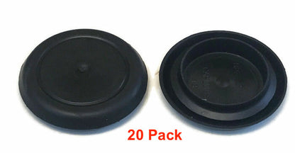 20 Black Rubber 1-1/4" Inch FLUSH MOUNT HOLE PLUG - Sheet Metal Auto Body Panel