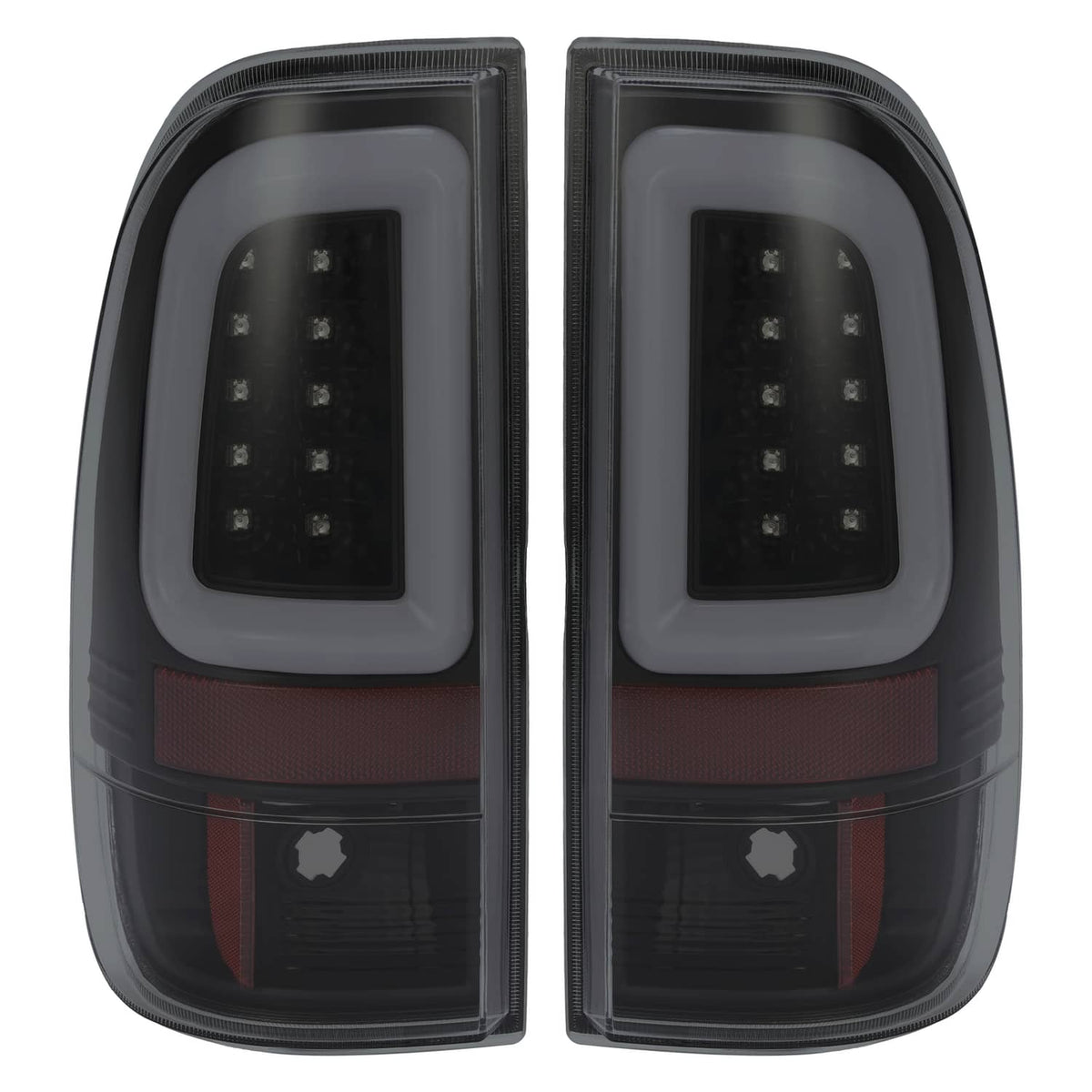 Solid Spare For Ford F250 F350 F450 2008-2016 SD SuperDuty LED Bar Tail Lights Black Smoke