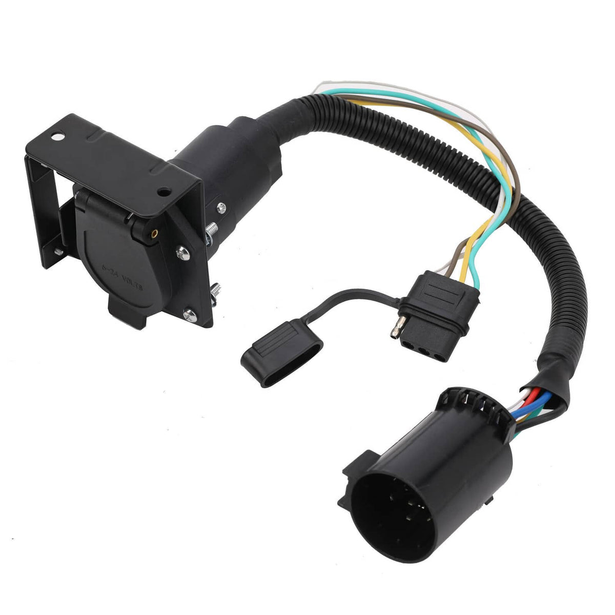 Solidspare For Chevy Silverado 1500 2500 7 Way Trailer Wiring Harness 4 Way Flat Plug Kit