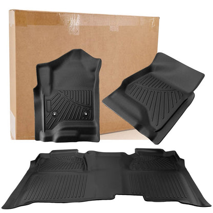 Solidspare 3Pcs/Set Floor Mats Fits For Silverado/Sierra 2500HD/3500HD Crew Cab 2015-2019
