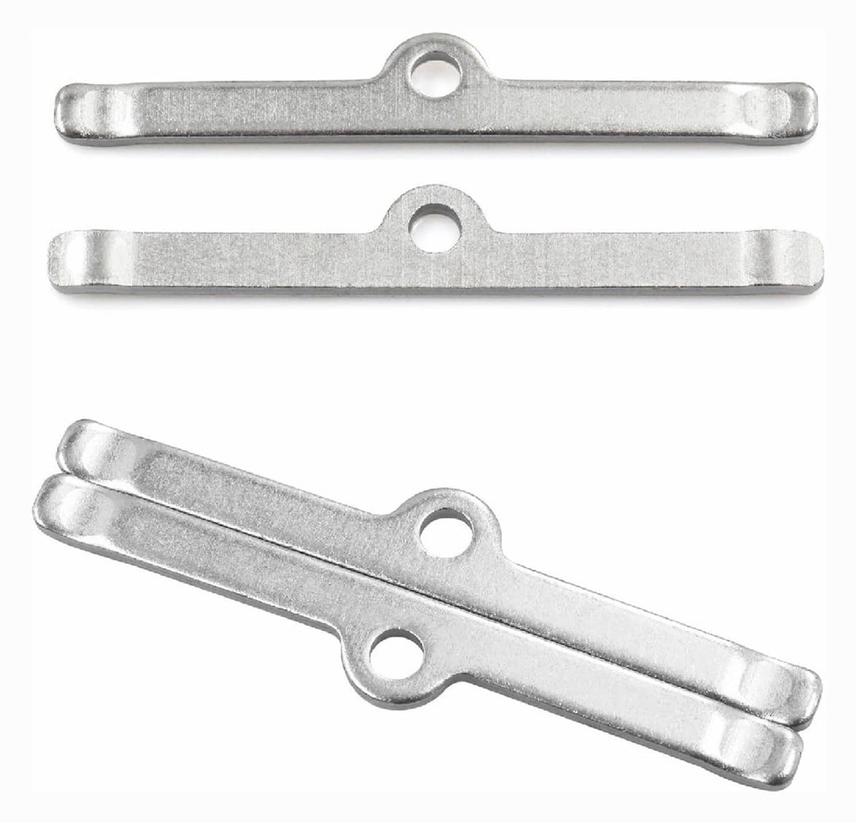 Solid Spare Chrome Tall T-Bar Valve Cover Hold Down Set For Chevy SBC 283 327 350 Bolts Tabs
