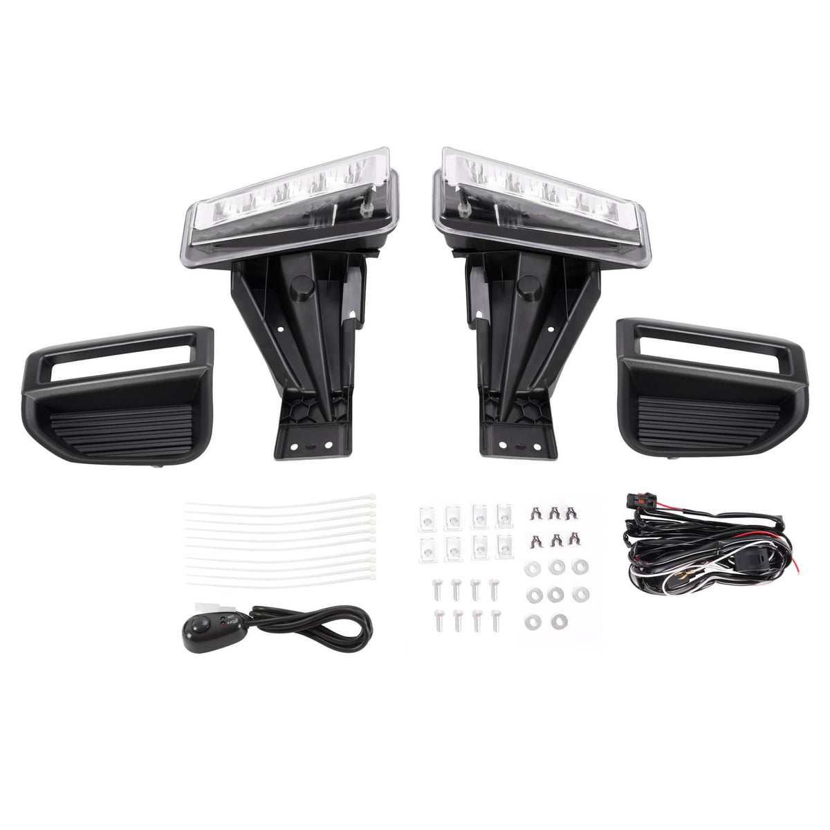 Solid Spare For Ford F250 F350 Super Duty 2020-2022 LED Bumper Fog Lights Driving Lamps Set
