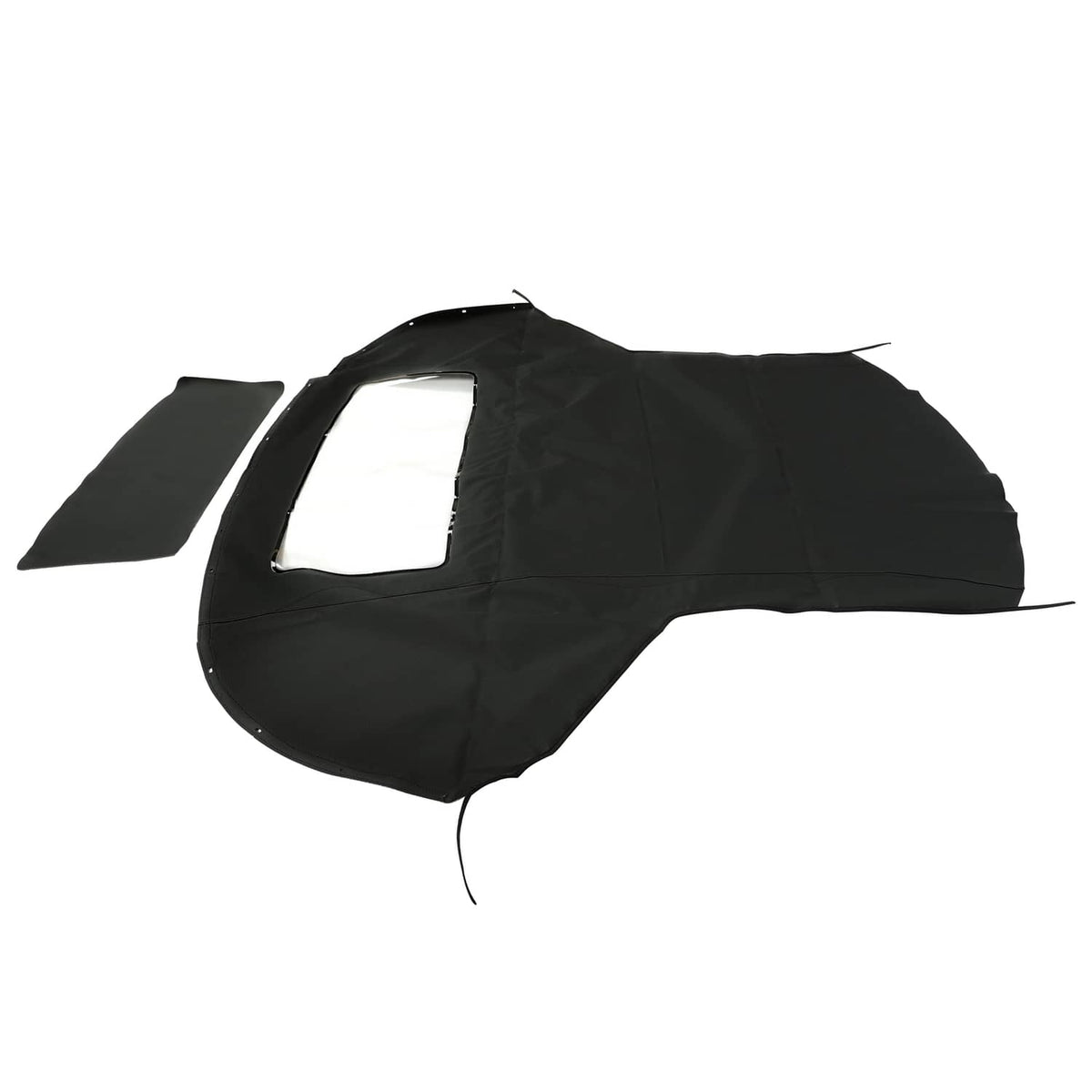 Solid Spare For 1994-2002 Chevrolet Camaro Black Convertible Soft Top & Plastic Window