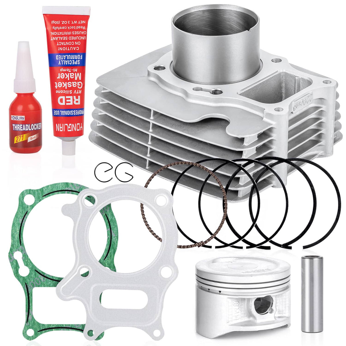 Solidspare For Honda Recon 250 1997-2024 2022 Engine Cylinder Piston Gasket Top End Kit