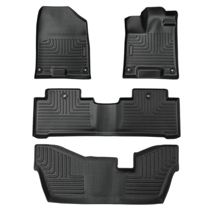 Solidspare TPE Front & Rear Floor Mats Liner Black All Weather For 2014-2020 Acura MDX NEW