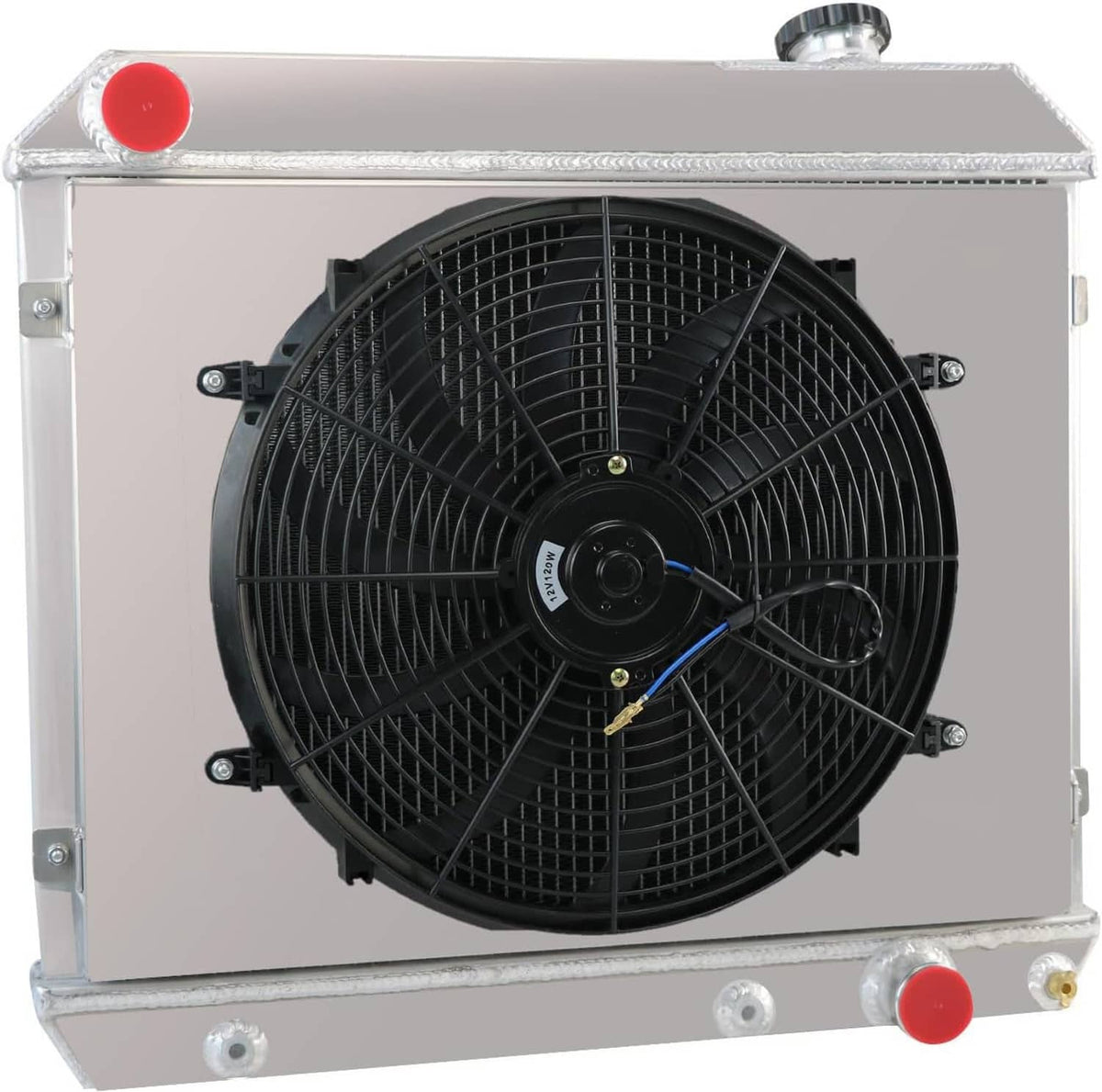 Solidspare 3 Row Radiator Shroud Fan For 1963-1966 Chevy C/K Pickup Truck C10 C20 C30