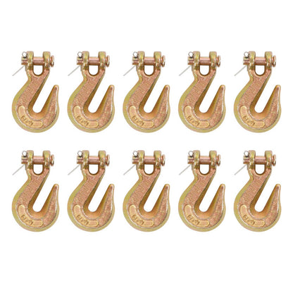 Solid Spare 10 Pack G70 3/8'' Clevis Grab Hook Tow Chain Hook Tie Down Flatbed Truck Trailer
