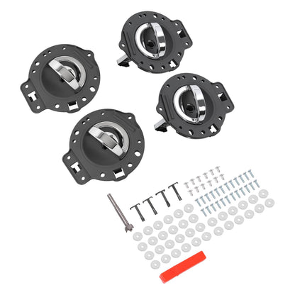 Solid Spare For JEEP COMMANDER 2006-2010 Front Rear Inside Door Handles Chrome & Gray Set 4