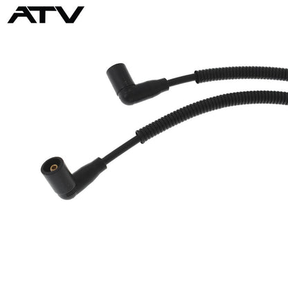 Solidspare ATV 2×Ignition Coil Spark Plug Caps & Wires For Polaris Ranger 700 RZR