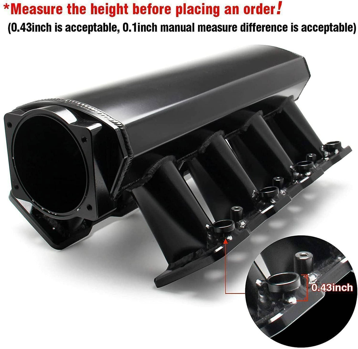 Solidspare Billet Fuel Rail Kit for LS LS1 LS2 LS3 LS6 Intake Manifold +Hardware Black New