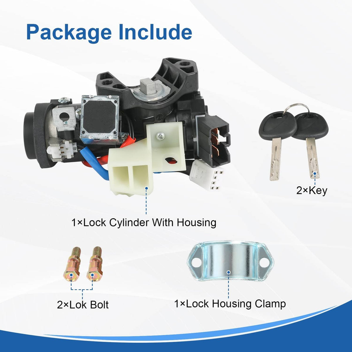 Solidspare Ignition Lock Switch Assembly with Keys For Hyundai 81900-3SA00 819003SA00