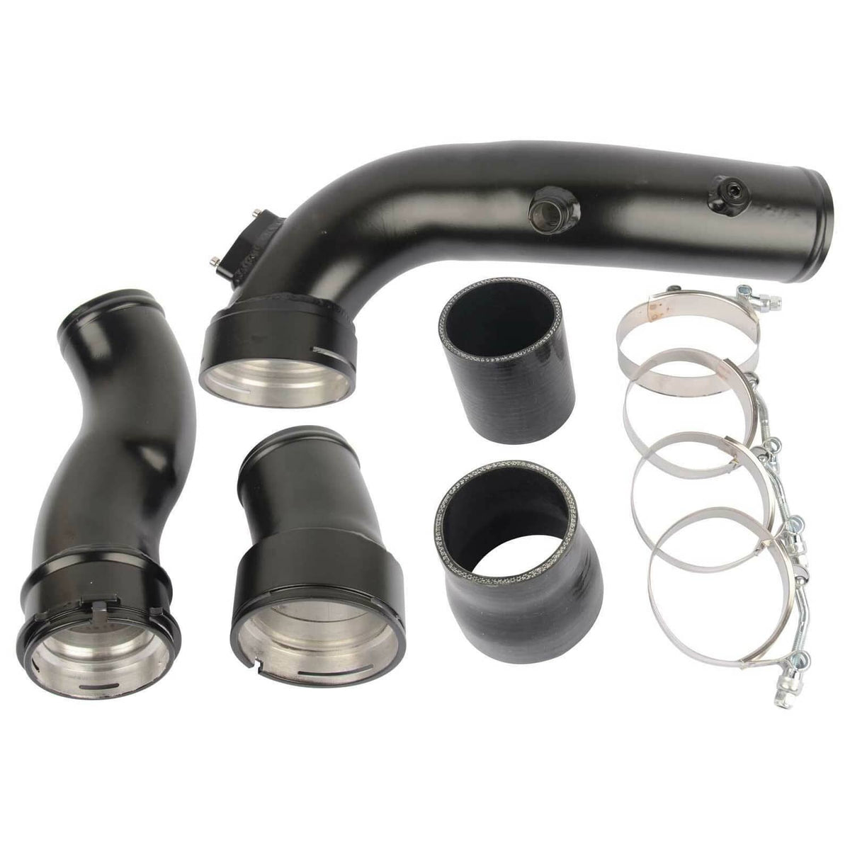 Solidspare Black For BMW 3.0L N55 535i 640i 740i F10 F12 F13 Charge Pipe & Boost Pipe Kit