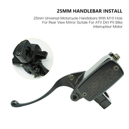 Solidspare 1" Right Motorcycle Handlebar Front Brake Master Cylinder Lever  25mm