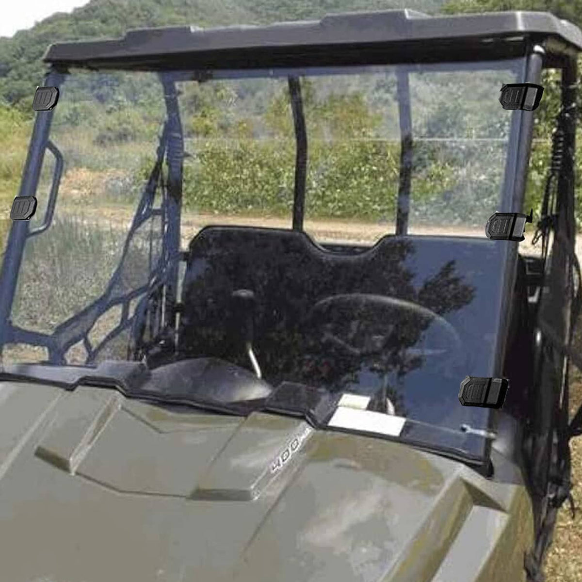 Solidspare Hard-Coated Clear Full Windshield For Polaris Ranger 400 570 EV 500 800 Midsize