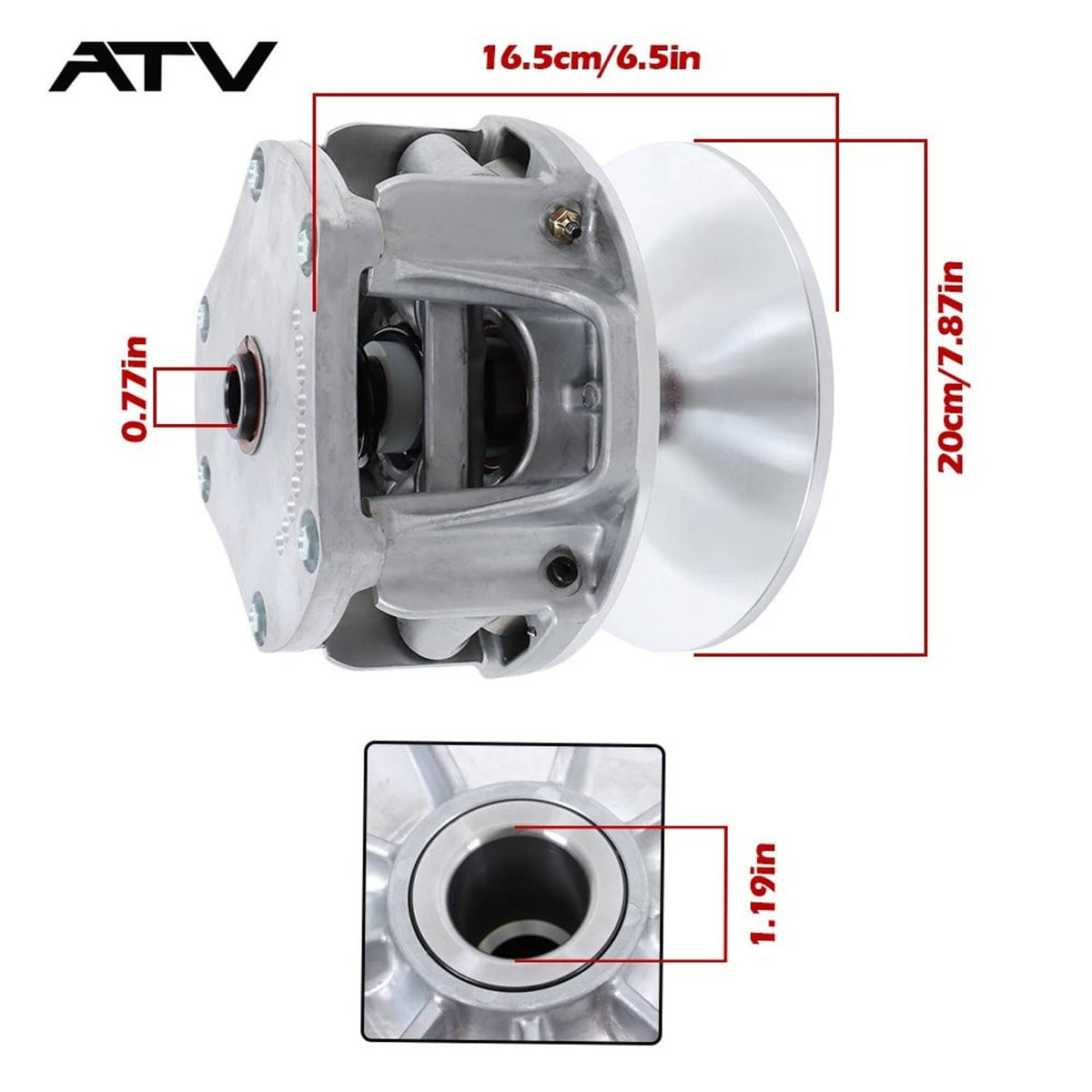 Solidspare Primary Drive Clutch For John Deere Gator 4X4 XUV825i AUC14491 AM142333 AM146794