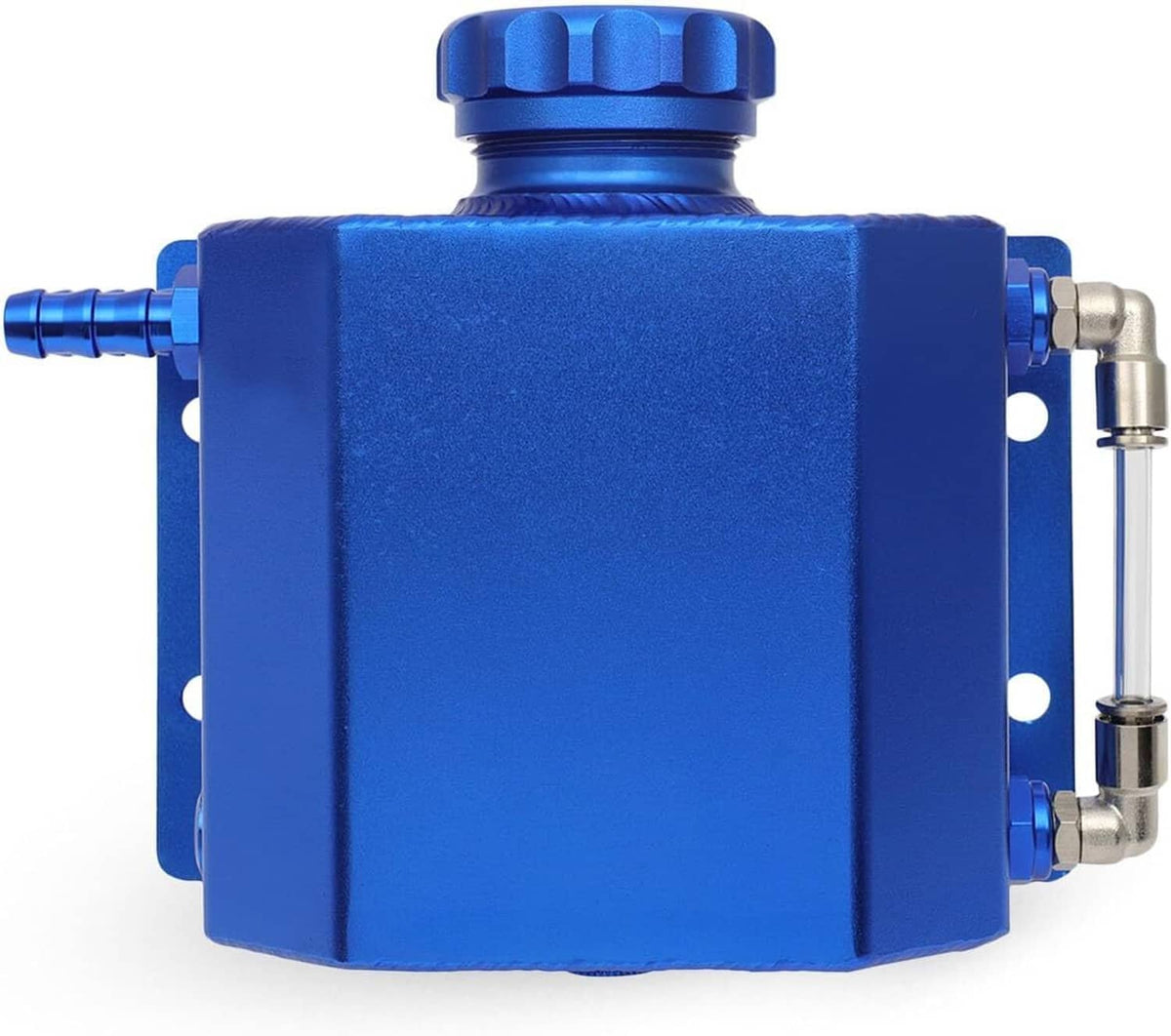 Solidspare 1L Aluminum Universal Radiator Coolant Overflow Bottle Recovery Water Tank Blue